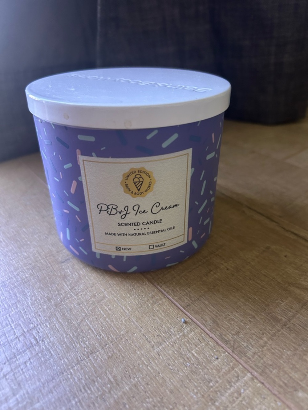 Bath & Body Works PB&J Ice Cream Scented Candle - Lavender & White Sprinkles